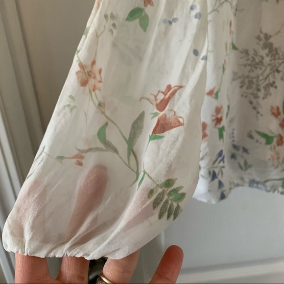 Floral silk blouse perfect for spring - Picture 5 of 6